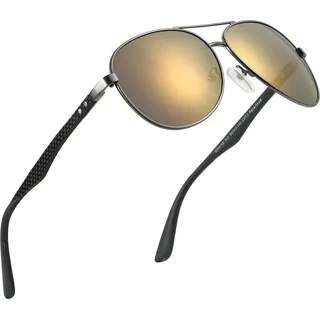ZENOTTIC Sonnenbrille Herren Damen Retro Pilotenbrille UV400 Fahren Angeln Sport