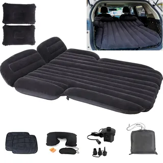 Icelus Auto Matratze,195 * 130 * 15 cm SUV Auto Aufblasbare Matratze Luftmatratze Kofferraum with Luftpumpe,Auto Rücksitz Dickere Kombi Bett für Reisen Camping Outdoor