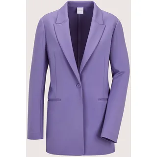 Jackenblazer MADELEINE "Jerseyblazer Eleganter Longblazer mit Stretch-Komfort", Damen, Gr. 38, lila (kristalllila), Obermaterial: 68% Viskose CV. 27% Polyamid PA. 5% Elasthan EL., Modern, Blazer Jackenblazer, Jersey-Qualität