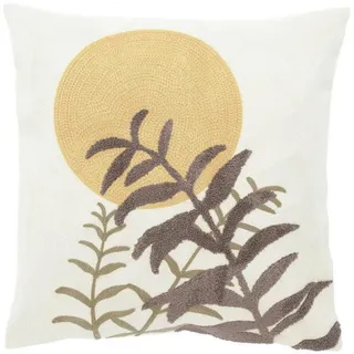 Kissenbezug , Gelb , Textil , Ornament , 45x45 cm , Heimtextilien, Bezüge, Kissenbezüge