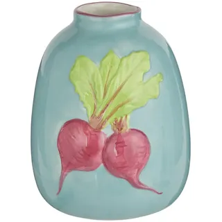 Butlers Vase Veggie Rote Beete - Dolomit - Pastellblau , Hellblau , Stein , 18 cm , Dekoration, Vasen, Keramikvasen