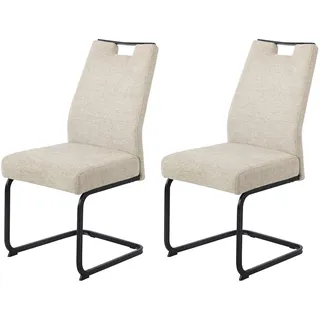 Hela Freischwinger KERTIN Polyester beige/schwarz 2er Set