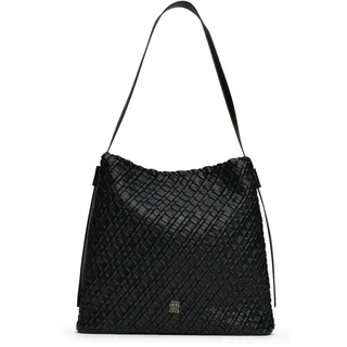Tommy Hilfiger Braided Maxi Hobo Shopper Kunstleder Black