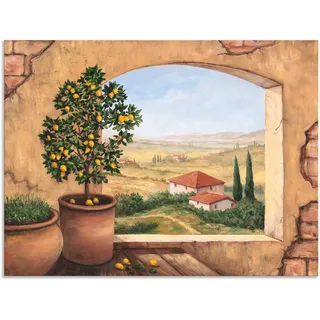 Artland Wandbild »Fenster in der Toskana« Fensterblick 1 Stk. tlg. als Alubild, Leinwandbild, Poster, Wandaufkleber in verschied. Größen, beige