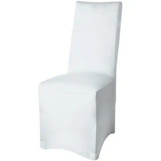 Beautissu Stuhlhusse Leona Weiß 95 x 45 cm