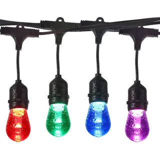 BOT Outdoor smart LED Partykette OSL3 15 Meter Tuya RGBIC WiFi und BT - Schwarz