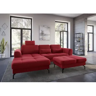 Sofakissen SIT & MORE "Bendigo", rot, B:65cm H:25cm T:10cm, Polsterauflagen, Sofakissen, im 2-er Set