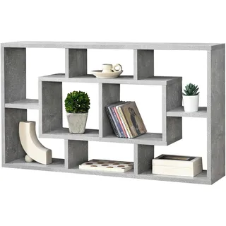 [en.casa] Wandregal Saputit 85 x 48 x 16 cm Grau