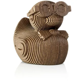 EWA Eco-Wood-Art COINBANK: Duck Einmal zusammengebaut, Wird Dieser 3D-Innenbaukasten zu einem funktionalen Sparschwein mit einem Schlüssel zum Öffnen