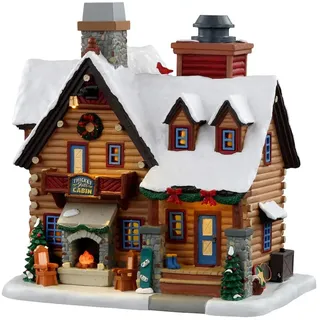 Lemax Weihnachtsdorf Wasserfall Cottage mit LED und Polyresin Rauch