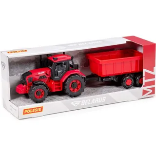 Polesie BELARUS Traktor mit Anhänger - Rot