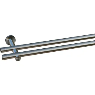 INDEKO Vorhangstange Linz 2-läufig Ø 20 mm 360 cm Silber