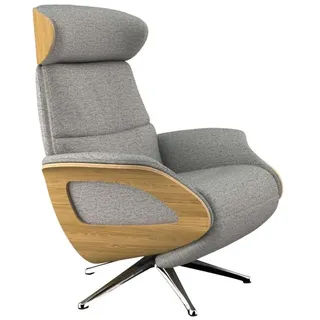 flexlux Relaxsessel Clement Polyester 81 x 111 x 90 cm grau elektrisch
