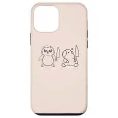 Hülle für iPhone 12 mini Pinguin und Capybara und Messer