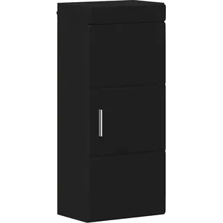 vidaXL Badezimmer-Wandschrank mit Tür TULUM Schwarz 37 x 24,5 x 86 cm - Schwarz