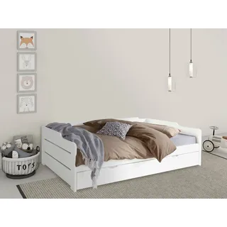 OTTO home Kinderbett REETE BESTSELLER 90 x 200 cm Kiefer massiv weiß lackiert
