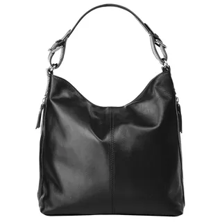 Samantha look Henkeltasche Leder Black