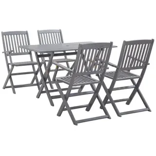 vidaXL Garten-Essgruppe 5-tlg. Grau