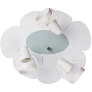 Kinderdeckenleuchte , Grau , Kunststoff, Holzwerkstoff , Blume , 33x16x39 cm , Lampen & Leuchten, Leuchtenserien