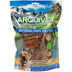 ARQUIVET Lachsbänder mit Haut 1 kg – natürliche Snacks für Hunde – 100% natürlich