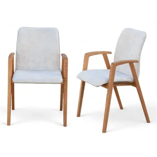 otto home Armlehnstuhl Loreen Polyester beige 2er Set