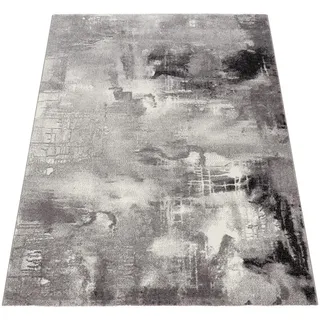 Paco Home Canvas 754 Kurzflorteppich 80 x 150 cm Grau/Schwarz/Weiß