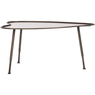 SAFAVIEH Modern Accent Table with Iron Legs, in Antique Copper, 74 X 99 X 46.99