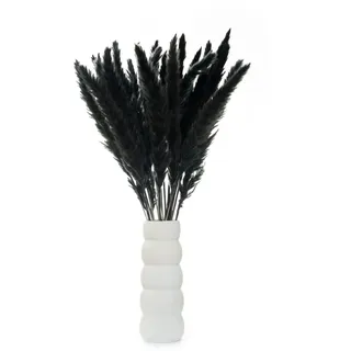 30 Stück Pampasgras schwarz Deko Trockenblumen künstlich Pampas Dekoration Skandi-Deko fluffig Wedel Hochzeit Wohnzimmer Bad Home Hausdeko Tischdeko Vase Eyecatcher