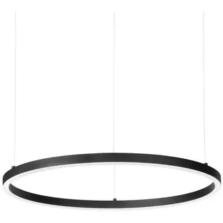 Ideal Lux Led-Hängeleuchte , Schwarz , Metall, Kunststoff , rund , F , 27.5 cm , Lampen & Leuchten, Leuchtenserien