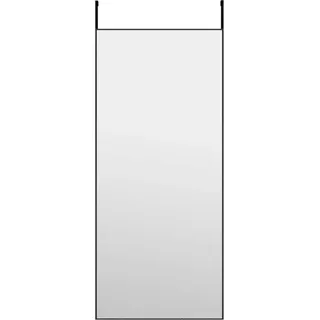 Türspiegel Schwarz 40x100 cm Glas und Aluminium - Schwarz