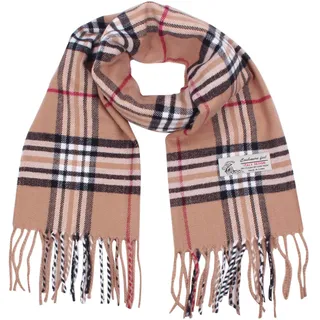 TZ Promise Plaid Kaschmir Gefühl Klassisch Weich Luxuriös Winter Schal Für Männer Frauen, Hellbraun, Einheitsgröße