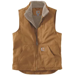CARHARTT Washed Duck Lined Mock Neck VEST Carhartt® Brown - L