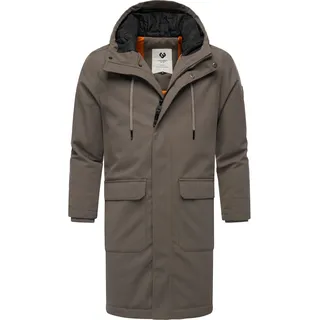 Wintermantel RAGWEAR "Wintermantel Mr Them Long", Herren, Gr. 3XL, braun (mocca25), Obermaterial: 100% Polyester PES.  Obermaterial: Futter: 100% Polyester PES. 100% Polyester PES., Mäntel Wintermantel