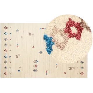 Beliani Suluca Wollteppich 140 x 200 cm Beige