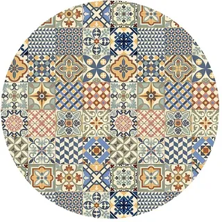 Vilber, Toledo Vinyl-Teppich, rund, Farbe 01, Durchmesser 155 cm