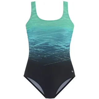 LASCANA Badeanzug Damen schwarz-grün Gr.38 Cup F