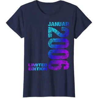 Januar 2006 Junge Mädchen 20. Geburtstag Limited Edition 20 T-Shirt, Damen, Marineblau, M