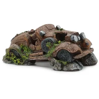 Amtra Deko Automobile Vintage Aquarium-Dekoration für Süßwasser und Meerwasser aus Harz, für Aquarien und Fischbecken, ungiftig, 10,7 x 17,5 x 7,5 cm