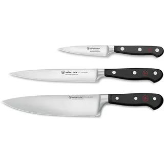 Wüsthof Classic Messerset 3-tlg. Schwarz/Silber