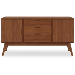 Idimex Sideboard Tivoli dunkelbraun , Dunkelbraun , Holz , Kiefer , Vintage , 145x75x45 cm , FSC Mix , Kleinmöbel, Kommoden, Sideboards