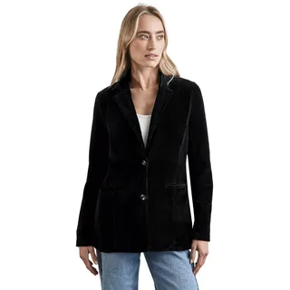 STREET ONE Damen A212377 Velvet Corduroy Blazer, Schwarz, 42 EU