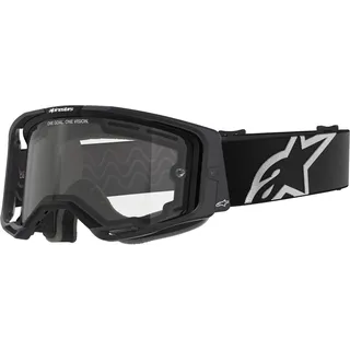 Alpinestars Vision 8 Corp Dual Pane, Crossbrille - Schwarz/Weiß Klar