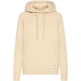 Kapuzenpullover OXMO "Hoodie OXKaren", Damen, Gr. XS, beige (oyster), Obermaterial: 80% Baumwolle CO. 20% Polyester PES., Pullover Kapuzenpullover