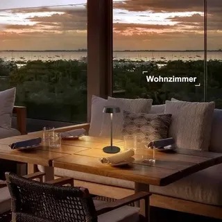 Nachttischlampe – Nachttischlampe, kabellos, Touch, 3 Farben, dimmbar, tragbar, wiederaufladbar, Tischlampen für Schlafzimmer und Wohnzimmer, 2 Stück, LED-Tischlampe - Blau