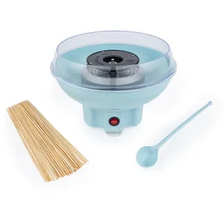 Petra Zuckerwattemaschine für Zuhause - Elektrische Retro-Zuckerwatte-Party-Gadget fur Kindergeburtstag, Enthält 50 x Zuckerwatte Stäbchen & Messlöffel, 400W, BPA-frei, tragbar, Blau
