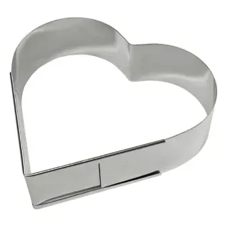 SCHNEIDER Backrahmen "Herz", Edelstahl, Backform, ausziehbar/verstellbar, Materialstärke: 0,5 mm - 1,0 mm, Abmessung: 430 - 500 mm, Höhe: 70 mm