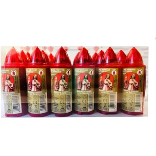 Packung mit 24 elektrischen Votivkerzen "Stilo" Ø 3 cm - H 9 cm - Batterien enthalten - Lebensdauer 120 Tage - Cereria Di Giorgio