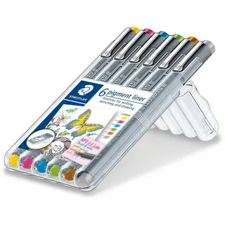 Staedtler pigment liner, 0,3mm, 6 Farben, Box 4007817049341