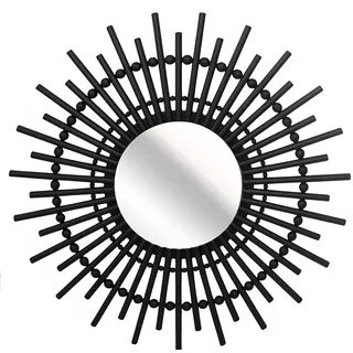 FORNOR 28203 Runder Spiegel, Bambus-Imitat, Durchmesser 50 cm