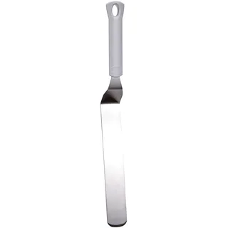 Dr. Oetker Winkelpalette groß, Streichmesser zum Dekorieren und Verzieren von Torten, Küchenhelfer mit Funktionsteil aus Edelstahl, Glasurmesser, (Farbe: weiß/silber), Menge: 1 Stück